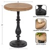 Kate and Laurel Wixley Round MDF Side Table, 18x18x25, Brown and Gray - 2 of 4