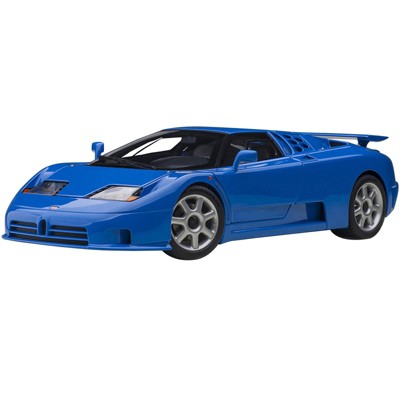 Bugatti EB110 SS Super Sport French Racing Blue with Silver Wheels 1/18 Model Car by Autoart