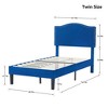 VECELO Platform Bed Frame with Upholstered Headboard, Strong Frame and Wooden Slats Support, Bed Frame - 3 of 4