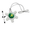 Kentucky State University Primary Logo Metal Snowflake Christmas Tree Holiday Ornament - 3 of 3