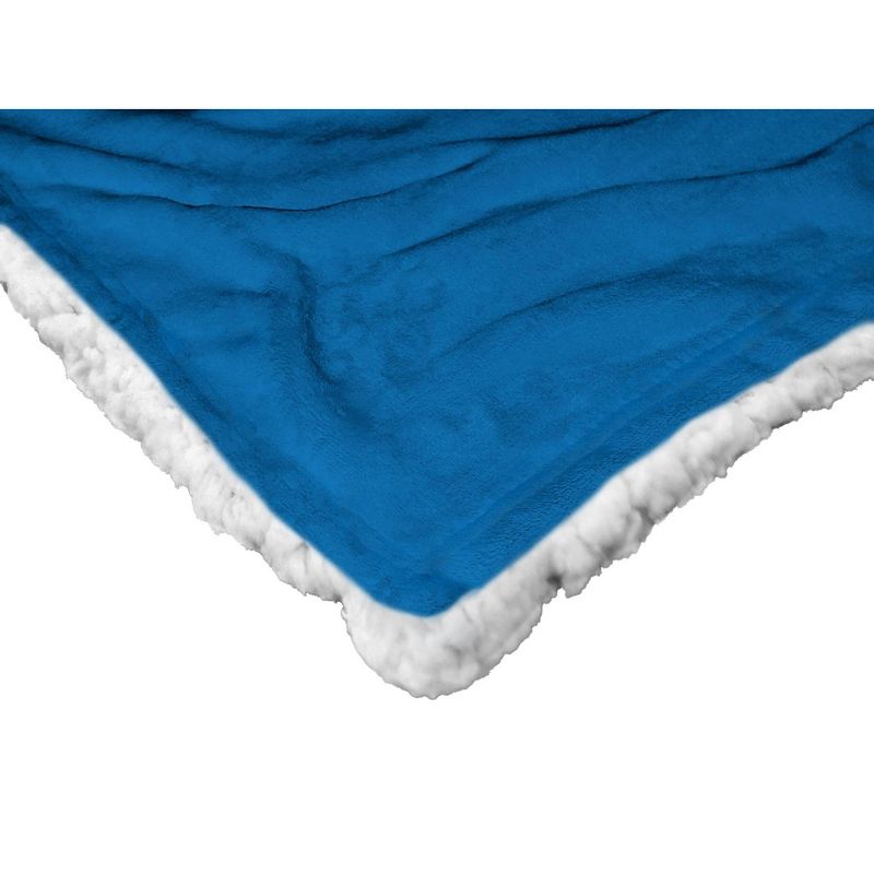 50&#34;x60&#34; MLB Los Angeles Dodgers Mascot 2 Layer Silk Touch Faux Shearling Throw Blanket, 5 of 6