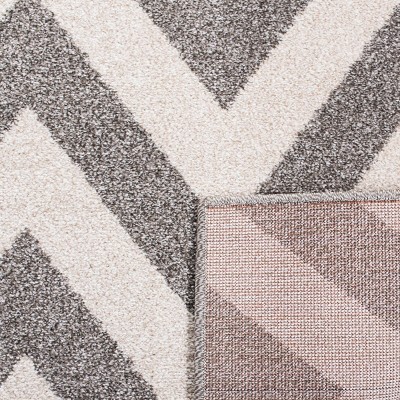 Amherst Easy-Care 54" Square Dark Grey & Beige Outdoor Rug