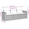 3 Piece Patio Sofa Set with Cushions Poly Rattan vidaXL - 3 of 3