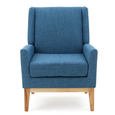 GDFStudio Glasgow Modern Fabric Upholstered Club Chair with Rubberwood Leg
