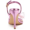 Allegra K Women's Slingback Rhinestone Open Toe Stiletto Heels Sandals - 3 of 4