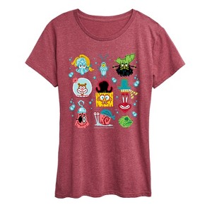 Women's - Spongebob Squarepants - Spongebob: The Search For Squarepants Grid Short Sleeve Graphic T-Shirt - 1 of 4