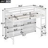 Twin/Full Size Loft Bed with 8 Open Storage Shelves and Built-in Ladder - ModernLuxe - 3 of 4