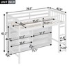 Twin/Full Size Loft Bed with 8 Open Storage Shelves and Built-in Ladder - ModernLuxe - image 3 of 4