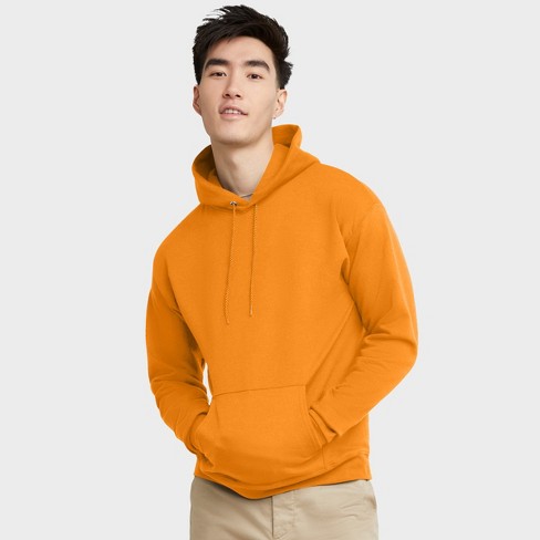 Hanes Ecosmart Men s Fleece Hoodie Safety Orange M Target