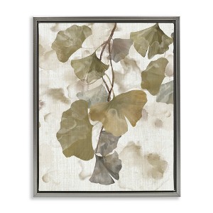 Stupell Industries Rustic Ginkgo Leaves Floating Frame Canvas Art - 1 of 4