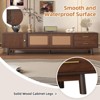 NicBex Modern TV Stand with Rattan-Front Drawer for 75" TVs, Media Console TV Cabinet for Living Room, Bedroom, Dark Brown - 4 of 4