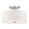 Livex Lighting Meridian 2 - Light Semi-Flush Mount in  Brushed Nickel - 2 of 4