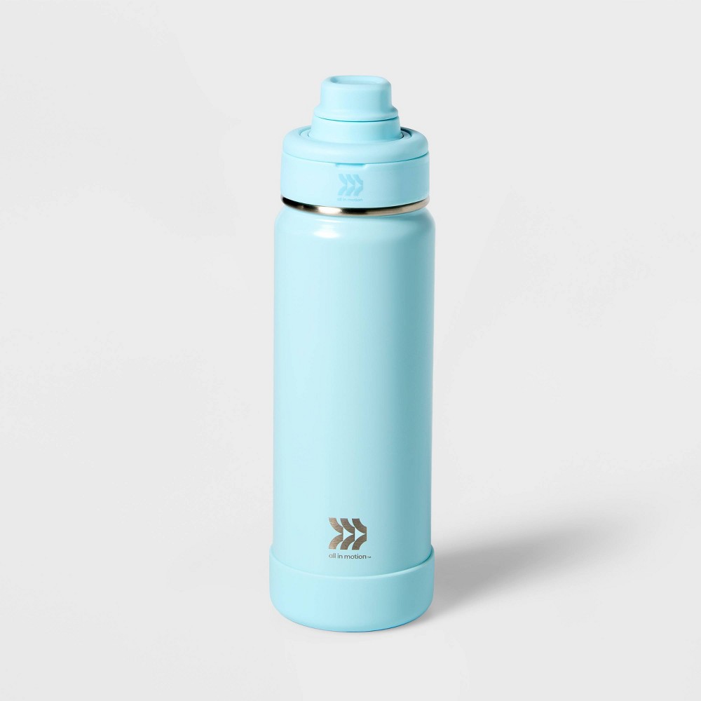 Photos - Glass 24oz Stainless Steel Vacuum Insulated Water Bottle Mint - All In Motion™