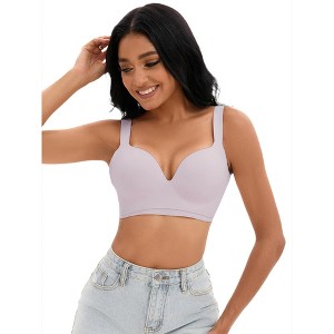 INSPIRE CHIC Women's Wirefree U Back Adjustable Straps Comfort Push Up Bras - 1 of 4