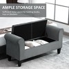 NicBex Storage Bench Button Tufted Design Upholstered Ottoman Bench with Rolled Armrests for Bedroom, Entryway - 3 of 4