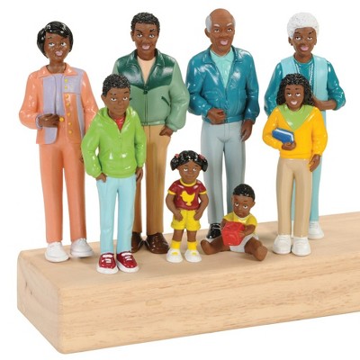 Inclusive Multigenerational Vinyl Family Toy Set, 8 Pieces