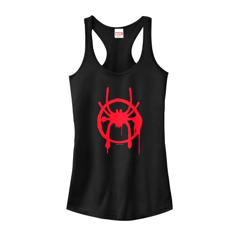 Juniors Womens Marvel Spider-Man: Into the Spider-Verse Symbol Racerback Tank Top - image 1 of 4