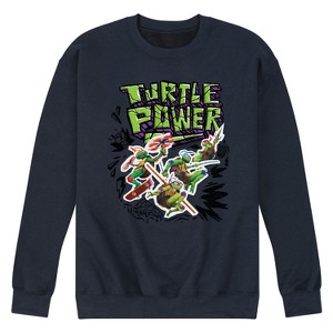 Men's - Teenage Mutant Ninja Turtles Mutant Mayhem - Turtle Power Graphic Fleece Sweatshirt - 1 of 4
