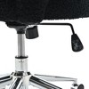 Vynxaria 360¡ã Swivel Height Adjustable Teddy Fabric Chair ¨C Ergonomic Home Office Seating - 4 of 4