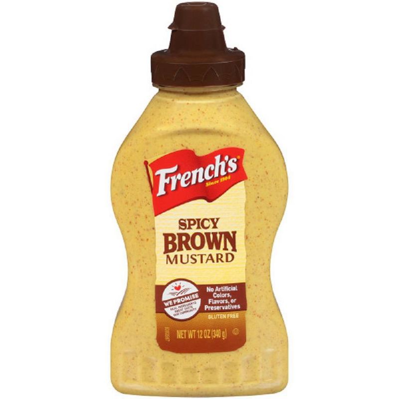 French's Spicy Brown Mustard 12oz, 1 of 6