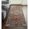Kaia Transitional Medallion Orange/Ivory/Blue Area Rug - 2 of 4