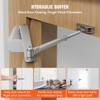 VEVOR Door Closer,Automatic Door Closer Commercial or Residential Use for Door Weights 187 Lbs,Adjustable Size Hydraulic Buffer Door Closers, Silver - 4 of 4