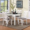NicBex 5-Piece Vintage Style Dining Table Set & Armless Chairs for Kitchen,Dining Room,Modern Dinette Set with Solid Wood Frame - 2 of 4