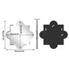 ARTLOGE Square Cut Corners Vanity Wall Mirror Beveled Edge Frameless for Bathroom/Bedroom/Living Room/Home Office/Entryway House - 2 of 4
