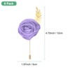 Unique Bargains Wedding Rose Men Suit Boutonnieres Lapel Pins 6 Pcs - 3 of 4