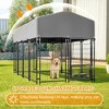 ORRD XX-Large 4.23'x7.81' Outdoor Dog Kennel with Roof, Heavy Duty Welded Wire Cage for Medium/Large Dogs - 3 of 4