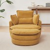 NicBex Modern Accent Chair with Moon Storage Ottoman Loveseat Circle Swivel Barrel Chairs Comfy Reclining Chair Sofa with 4 Pillows - 2 of 4
