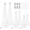 Yescom Sparkle 6 Pack LED Christmas Spiral Light Kit Battery 3/4/6Ft Pre-Lit LED with Star Topper for Indoor Outdoor - 3 of 4