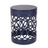 CAVINAS Outdoor Side Table with Overlapping Circle Pattern, Modern Cylindrical Patio End Table, Iron Cut Design Outdoor End Tables - 3 of 4