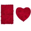 Modesto Bath Rug Bathroom Rugs Set, Machine Washable Rug, Extra Soft and Absorbent bath Rug, Bath Mat Set, Bath Floor Mat Non-Slip, 2 Pcs Set, Red - 2 of 4