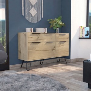 CAVINAS Dresser for Bedroom with Black Metal Handle,Modern Chest of Drawers,Freestanding Dresser for Bedroom - 1 of 4