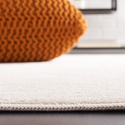 Ivory Hand-knotted Rectangular Synthetic Area Rug