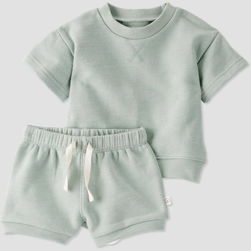 Little Planet by Carter's Organic Baby 2pc Shorts Set - Green, 1 of 4