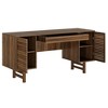 Resenkos Computer Desk, Office Desk, Study Desk,Wood Computer Desk, 59" Home Office Desk with Drawers,Brown - 3 of 4