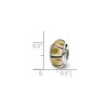 Black Bow Jewelry Yellow Striped Glass Sterling Silver Bead Charm - 2 of 3