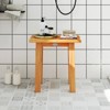 Costway 18" Teak Shower Bench Waterproof Spa Bath Stool for Shaving Legs for Bathroom - 4 of 4