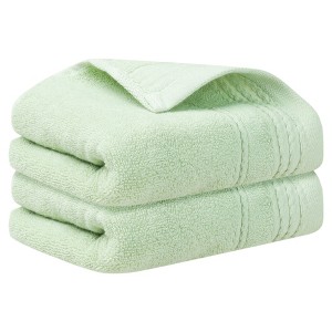 Unique Bargains Striped Pattern Comfort Quick-Drying Hand Towels for Bathroom Camp 2 Packs - 1 of 4