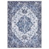 Machine Washable Vintage Area Rug - Traditional Distressed Floral Print, Thin Non-Slip Indoor Carpet for Living Room, Bedroom - 2 of 4