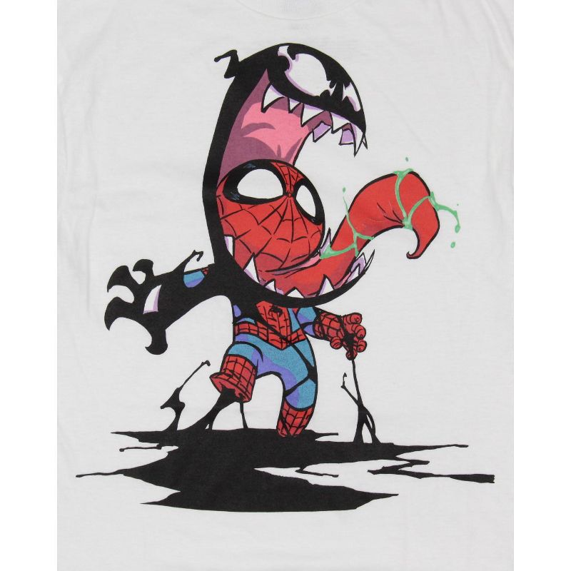 Marvel Men's Spider-Man Venom Morphing Design Graphic Print Adult T-Shirt, 2 of 4