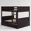 Full Over Full Bunk Bed with Twin Trundle, Convertible Design, Solid Wood Frame, No Box Spring Required - 2 of 4