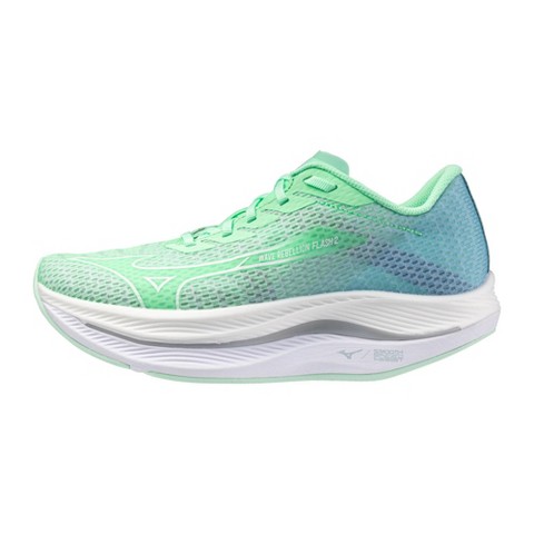 Обувь Mizuno Women's Wave Rebellion Flash 2 Running Shoe, 11, Neo Mint-White