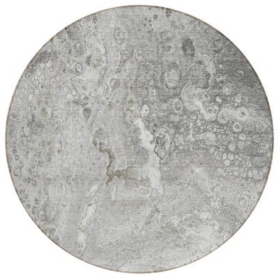 Silver Gray And Taupe Abstract Washable Indoor Outdoor Area Rug