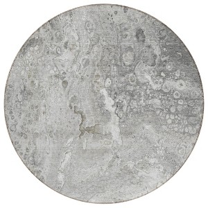 Silver Gray And Taupe Abstract Washable Indoor Outdoor Area Rug - 1 of 4