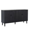 59" Modern Sideboard Cabinet with Decorative Nailhead Accents, 4-Door Storage for Dining Room, Living Room, Hallway - 4 of 4