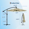 10ft Offset Patio Umbrella, Cantilever Umbrella with Easy Lift & Tilt Adjustment, 8 Ribs Sun umbrella UV Protection for Backyard, Pool, Garden - 4 of 4