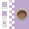 THE LICKER STORE Fiora 19.5" x 18" Modern Circular Faux Wicker Pet Bed with Machine-Washable Cushion - 3 of 4